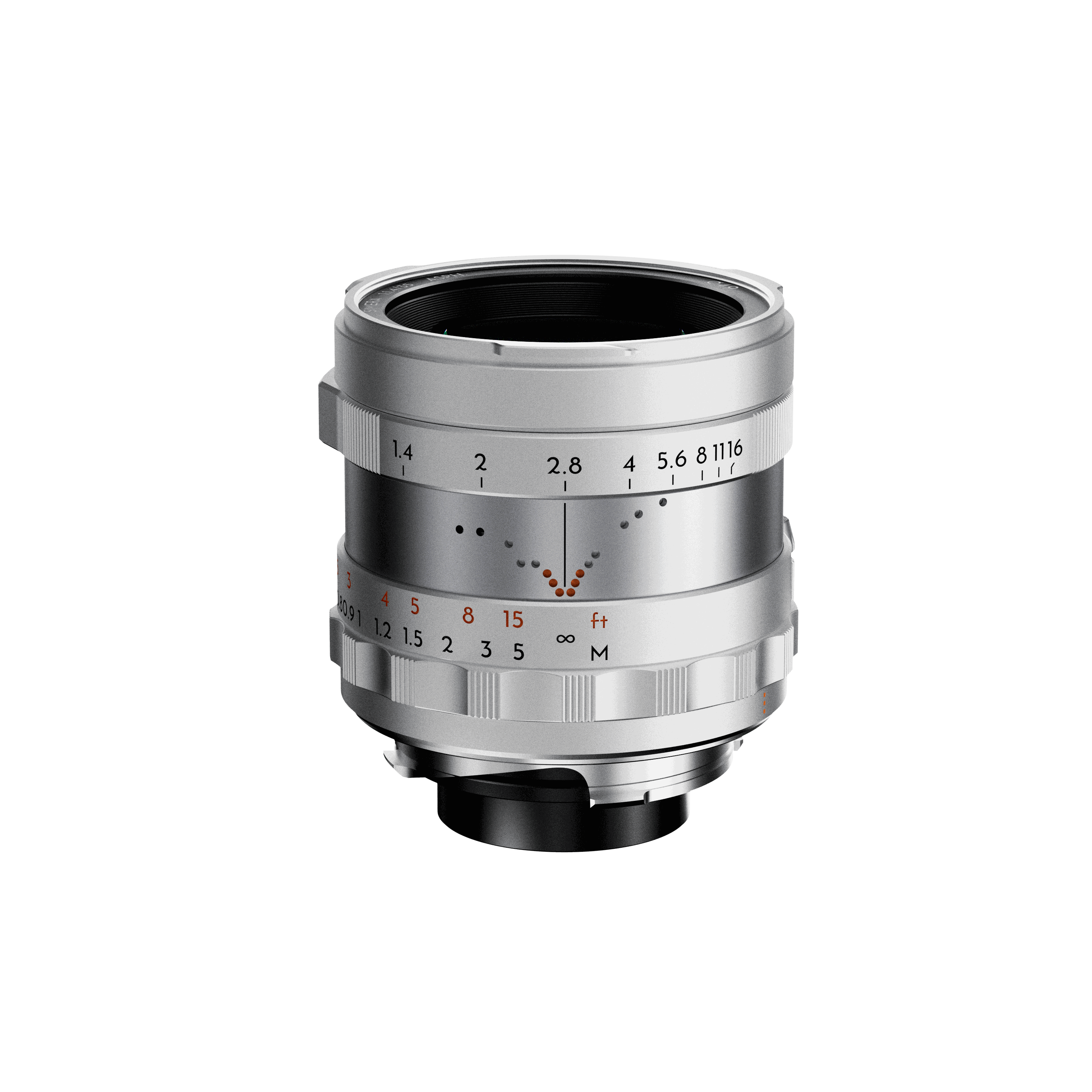 Simera 35mm f1.4 lens with large aperture, ergonomic design, classic DOF indicator, and advanced optics for versatile camera mount systems.