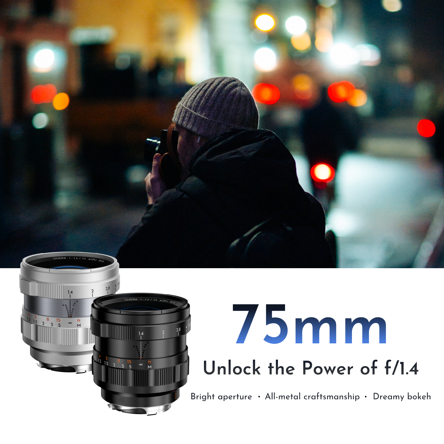 シメラ 75mm f/1.4 Mマウント