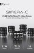 Simera-C manual cine lens kit with 21/28/35/50/75mm T1.5 aperture, Leica M and Sony E mount compatibility, 16-blade iris, for sharp, low-light full-frame camera photography