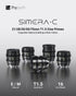 Simera-C manual cine lens kit with 21/28/35/50/75mm T1.5 aperture, Leica M and Sony E mount compatibility, 16-blade iris, for sharp, low-light full-frame camera photography
