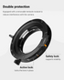 Thypoch M Lens Mount Adapter with dual lock design for secure Leica M lens attachment to Canon RF and other mounts, durable aerospace aluminum build.