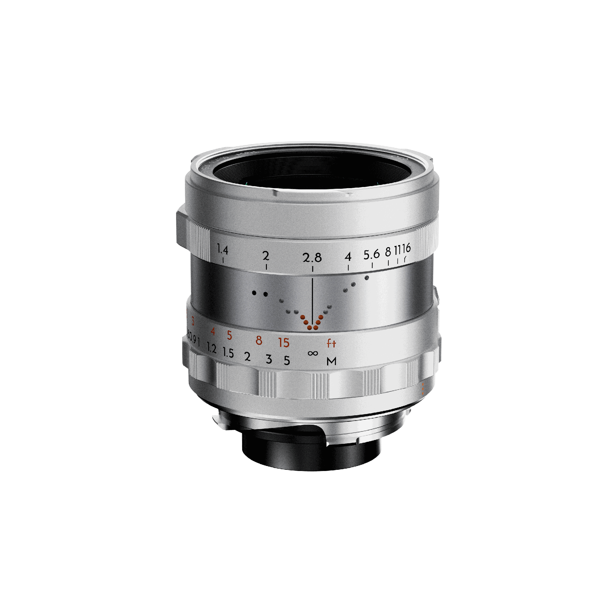 Simera 35mm f1.4 lens with large aperture, ergonomic design, classic DOF indicator, and advanced optics for versatile camera mount systems.