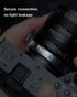 Thypoch M Lens Mount Adapter with secure connection and no light leakage for Leica M lenses on Canon RF and other mounts, durable aerospace-grade aluminum design for multi-system and cine camera use.